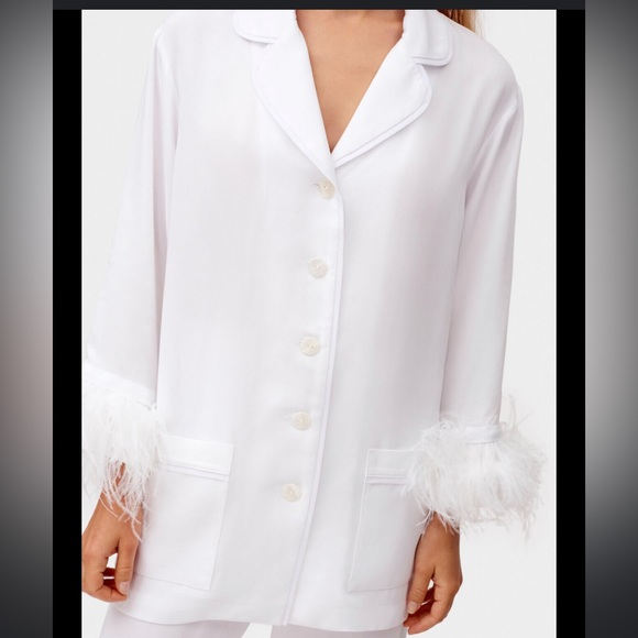 Sleeper Party Pyjama Top - White - Picture 2 of 5